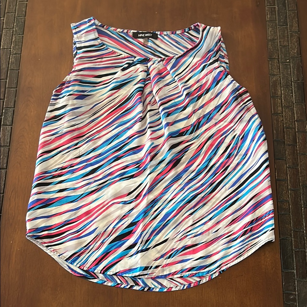 Colorful Striped Sleeveless Top